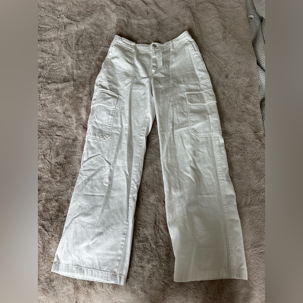 Zara High Rise Straight Leg Cargo Pants
